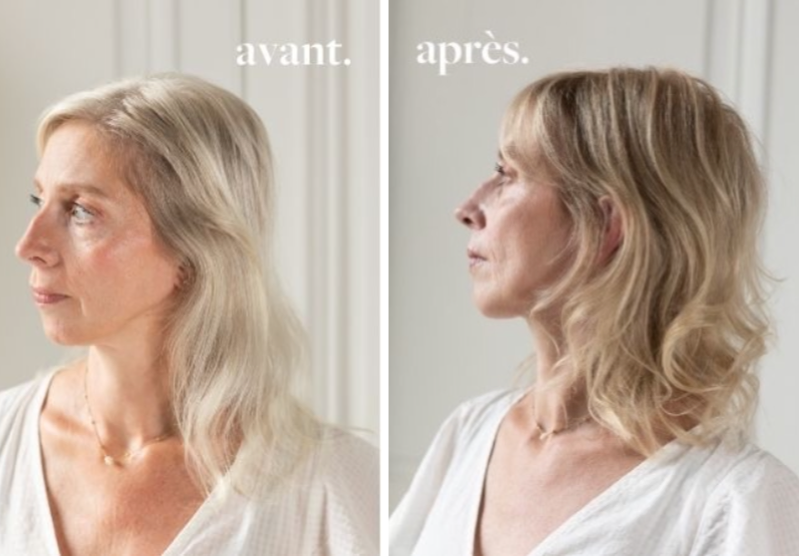 Avant après coloration végétale - Blond 2